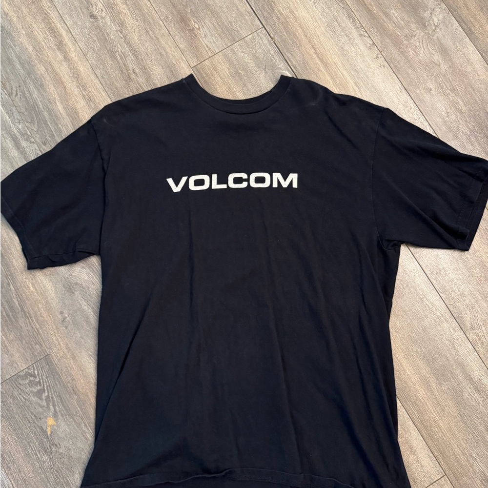 Volcom Black Tee with Silver Logo